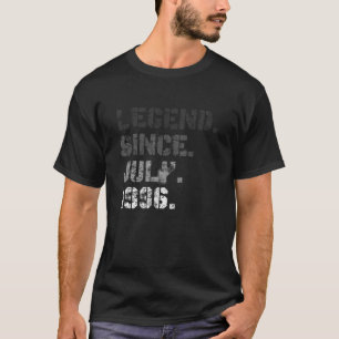 Camiseta Nacido En Julio De 1996 Legend 25 Años