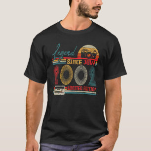Camiseta Nacido en julio de 2002 Leyenda desde julio de 200
