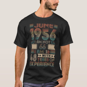 Camiseta Nacido En Junio De 1956 66º Cumpleaños Hecho En 19