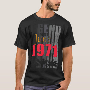 Camiseta Nacido En Junio De 1971 Diciendo