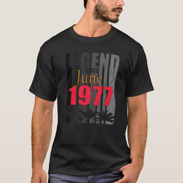 Camiseta Nacido En Junio De 1977 Diciendo (Anverso)