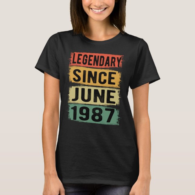 Camiseta Nacido En Junio De 1987 (Anverso)