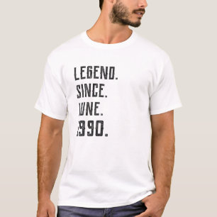 Camiseta Nacido en junio de 1990 Leyenda desde 1990 31 años
