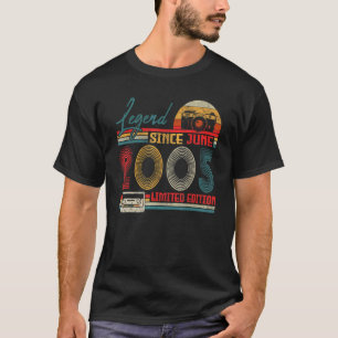 Camiseta Nacido en junio de 2005 Leyenda desde junio de 200