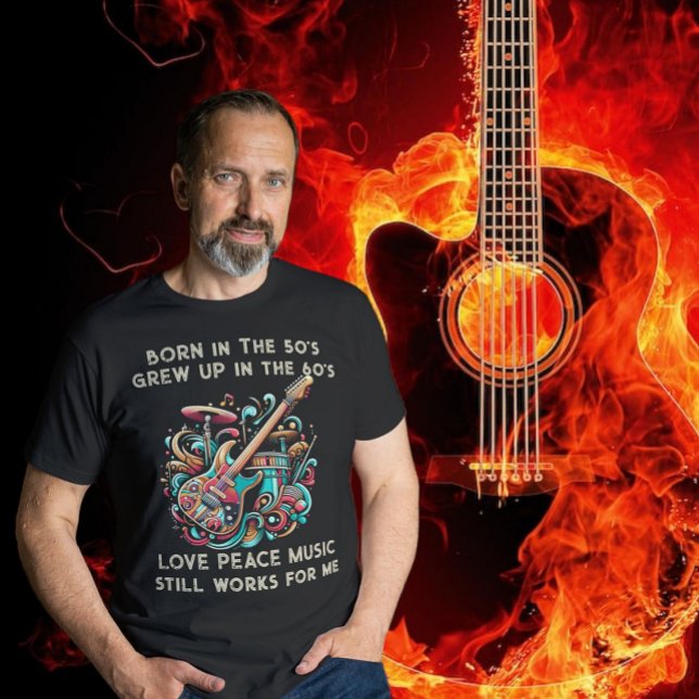 Camiseta Nacido en la cincuentena de un músico de música re (Subido por el creador)