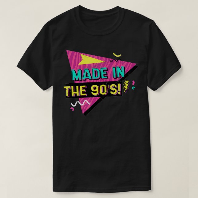 Camiseta Nacido en la década de los 80 en el bebé de los 90 (Diseño del anverso)