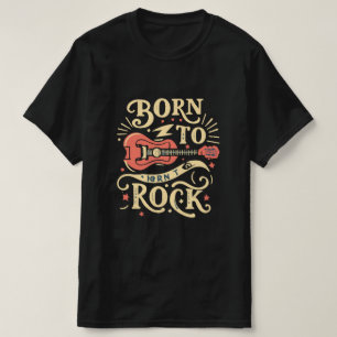 Camiseta Nacido en la guitarra eléctrica rock