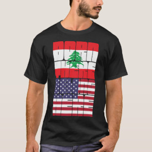 Camiseta Nacido en Líbano Pertenezco Americano