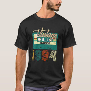 Camiseta Nacido En Marzo De 1994 28 Años De Edad Retro Cas