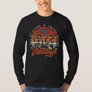 Camiseta Nacido en mayo de 1972 50º cumpleaños
