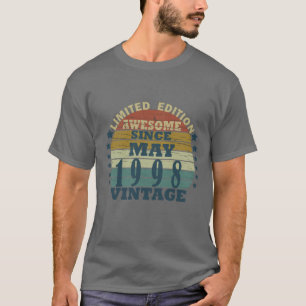 Camiseta Nacido en mayo de 1998, cumpleaños vintage