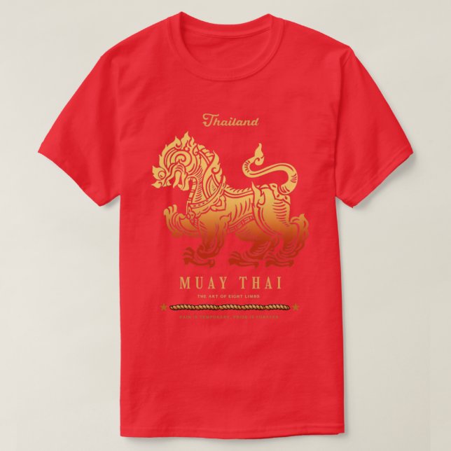 Camiseta Nacido en Muay Thai Boran Para Luchar (Diseño del anverso)