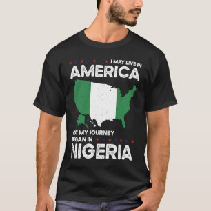 Camiseta Nacido en Nigeria Nigeria Norteamérica Ciudadanía