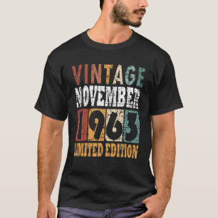 Camiseta Nacido en noviembre de 1963 Idea Retro
