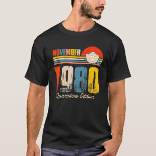 Camiseta Nacido en noviembre de 1980 40º cumpleaños 40 años