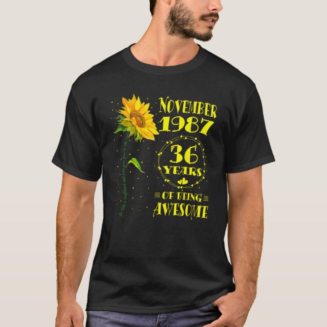Camiseta Nacido en Noviembre de 36 años (Anverso)