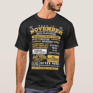 Camiseta Nacido en Noviembre Día del Horóscopo Escorpio