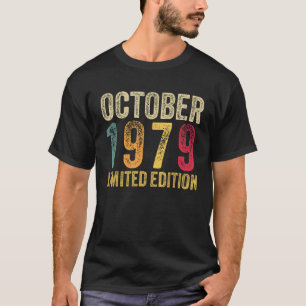 Camiseta Nacido en octubre de 1979 Edición Limitada 40º cum