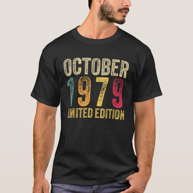 Camiseta Nacido en octubre de 1979 Edición Limitada 40º cum (Anverso)