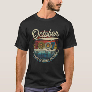 Camiseta Nacido En Octubre De 2007 14 Años Tee Vintage 14