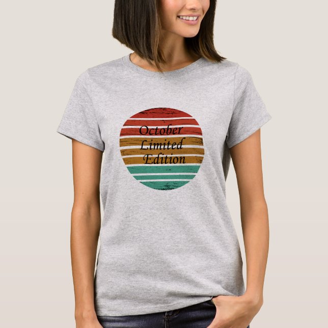 Camiseta nacido en octubre edición limitada (Anverso)