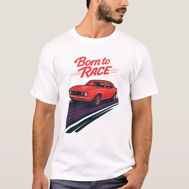 Camiseta Nacido en Race 1967 Chevrolet Camaro T-Shirt