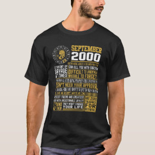 Camiseta Nacido en septiembre Virgo 2000 Regalos de cumplea