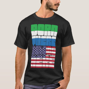 Camiseta Nacido en Sierra Leona Pertenezco Americano