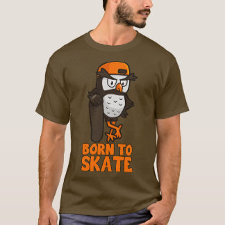 Camiseta Nacido En Skateboarder De Bechuza Patinada Skatebo