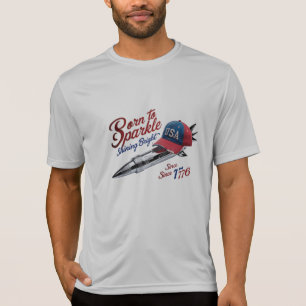 Camiseta Nacido en Sparkle - USA Sport Tee Ejecutar, Shin