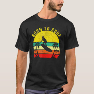 Camiseta Nacido En Surfista Vintage Para Hombres Mujeres 1