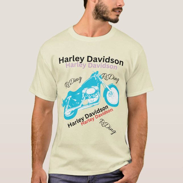 Camiseta Nacido en viaje - Harley davidson Lover, cumpleaño (Anverso)