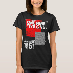 Camiseta Nacido en Vintage 1951 para Hombres Mujeres