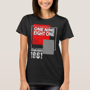 Camiseta Nacido en Vintage 1981 para Hombres Mujeres