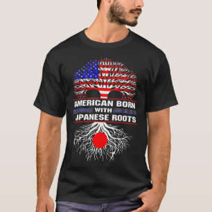 Camiseta Nacido estadounidense con raíces japonesas