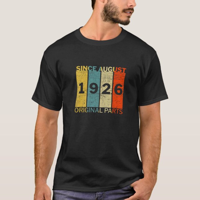 Camiseta Nacido Gracioso En Agosto De 1926 Chiste De Piezas (Anverso)