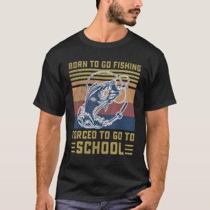 Camiseta Nacido Gracioso Para Ir A Pescar Pescadores