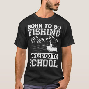 Camiseta Nacido Gracioso Para Ir A Pescar Regalo Pescador D