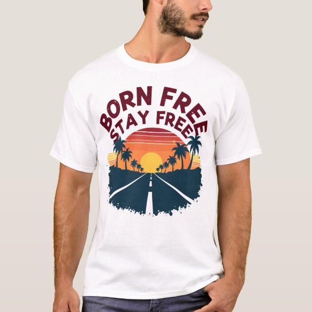 Camiseta Nacido gratis Retro Tee (Anverso)