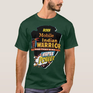 Camiseta Nacido indio nativo-estadounidense móvil con super