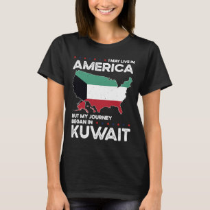 Camiseta Nacido Kuwait Estadounidense Ciudadanía Estadounid