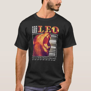 Camiseta Nacido Leo Zodiac Rótulo Astrología Horoscopio Roa