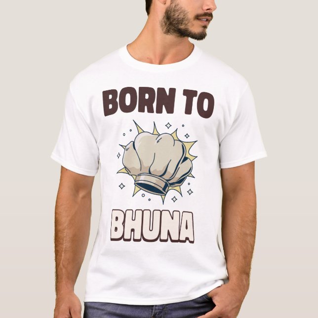 Camiseta Nacido para amar el curry Bhuna (Anverso)