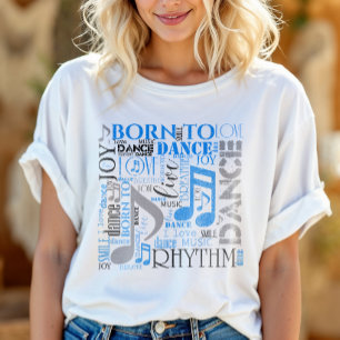 Camiseta Nacido para Bailar Azul/Negro/Cualquier Color ID27