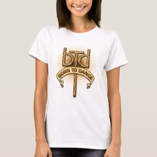 Camiseta Nacido para bailar (leopardo)