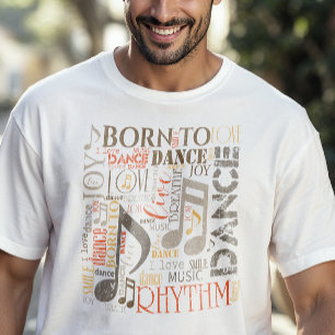 Camiseta Nacido para Bailar Naranja/Marrón ID277