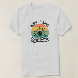 Camiseta Nacido Para Bolos Gráfico Retro Vintage de Bolos a