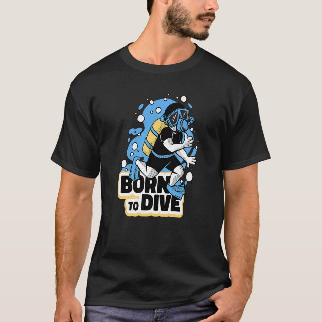 Camiseta Nacido Para Bucear Buceo (Anverso)