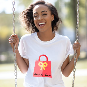 Camiseta Nacido para comprar el color de la bolsa de compra
