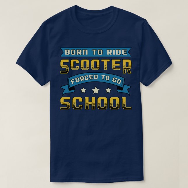 Camiseta Nacido para conducir Scooter Driver EScooter Vinta (Diseño del anverso)